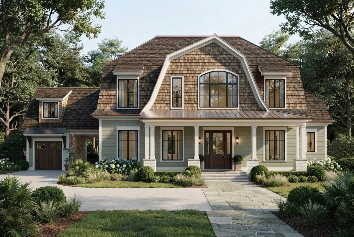 Dutch Colonial home rendering