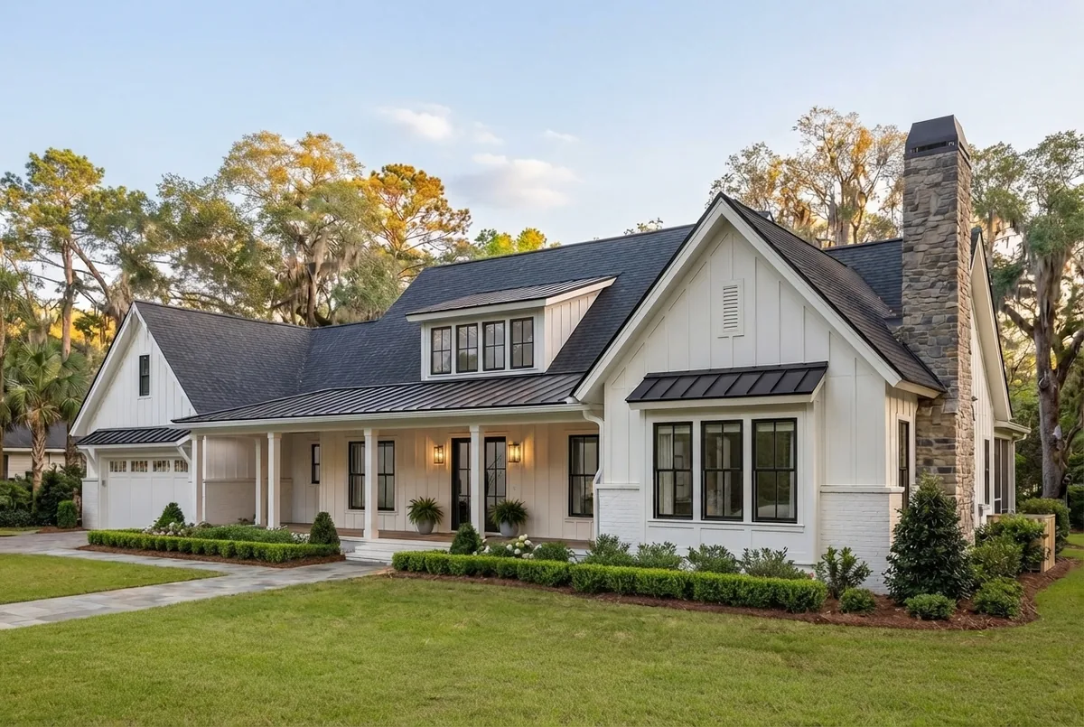 Modern Farmhouse home rendering
