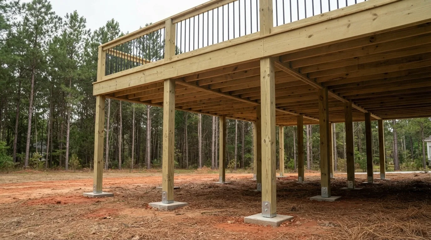Above-Grade Footers vs. Buried Deck Posts in Columbia, SC
