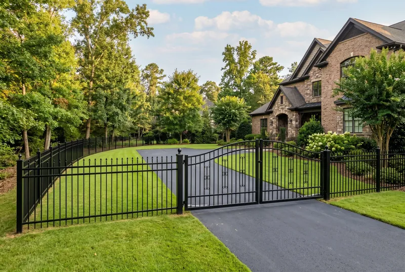 Estate with driveway gate