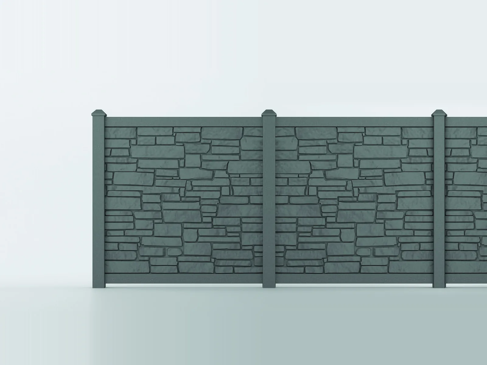 Boulder molded privacy fence by Catalyst Fence Solutions, installed by Chonko Construction in Columbia, SC