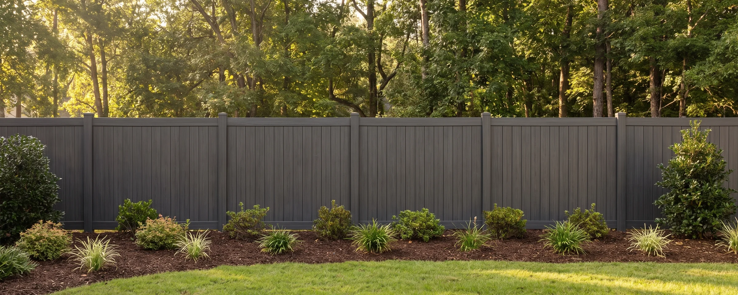 Breckenridge molded privacy fence in a Columbia, SC backyard