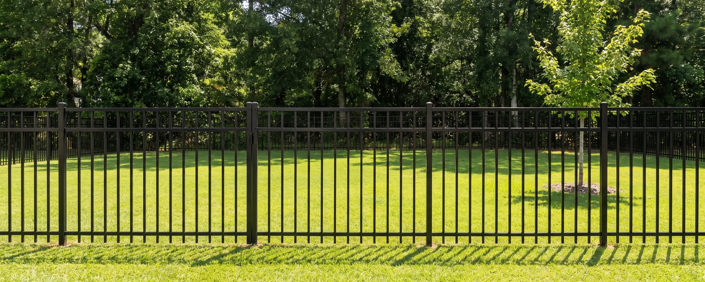 Manchester composite picket fence in a Columbia, SC backyard