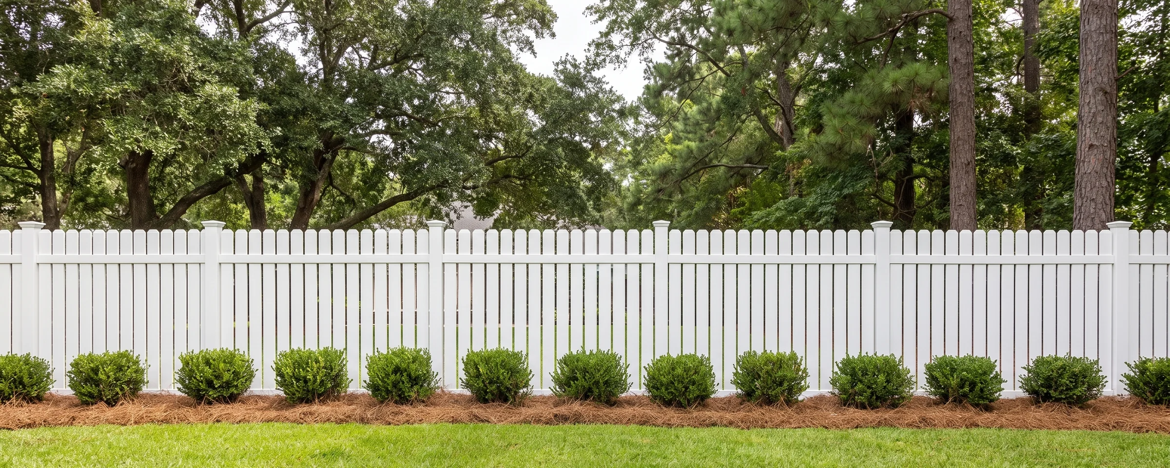 Sarasota vinyl semi-private fence in a Columbia, SC backyard