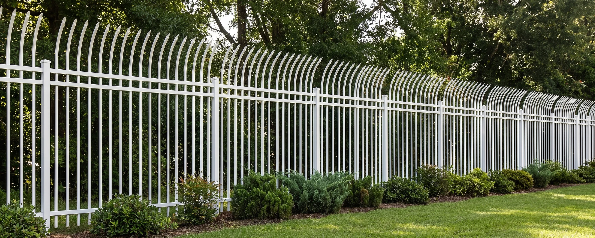 Security aluminum security fence in a Columbia, SC backyard