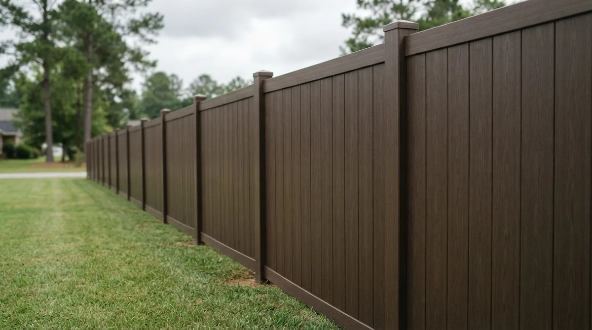 Composite privacy fence panel and posts
