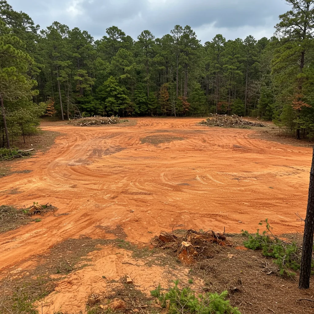 Raw wooded land before clearing in South Carolina